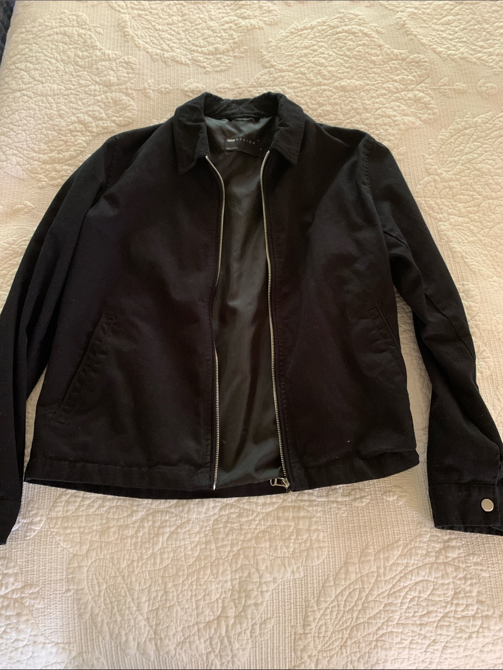 ASOS Black Lightweight Zip-Front Shirt Jacket